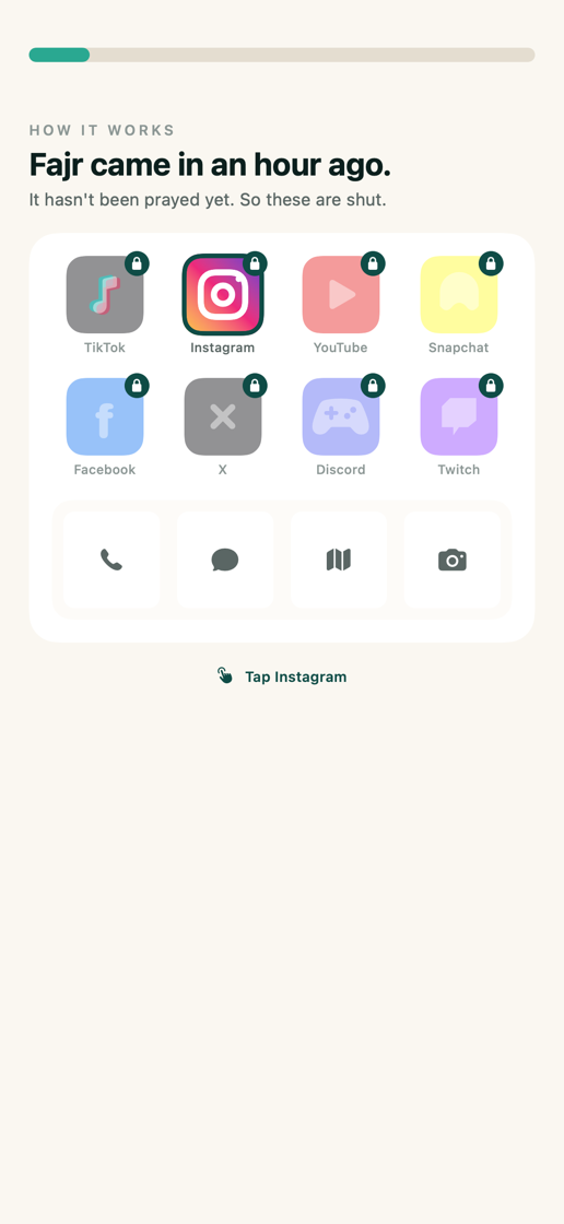 Social apps including Instagram shown with lock badges